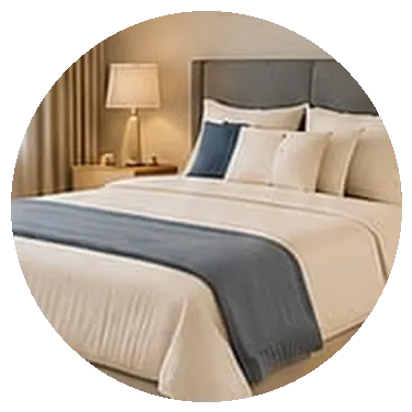 Freshly made bed